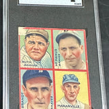 1935 Goudey 4 in 1 #44 Babe Ruth SGC 1