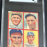 1935 Goudey 4 in 1 #44 Babe Ruth SGC 1 Nice!