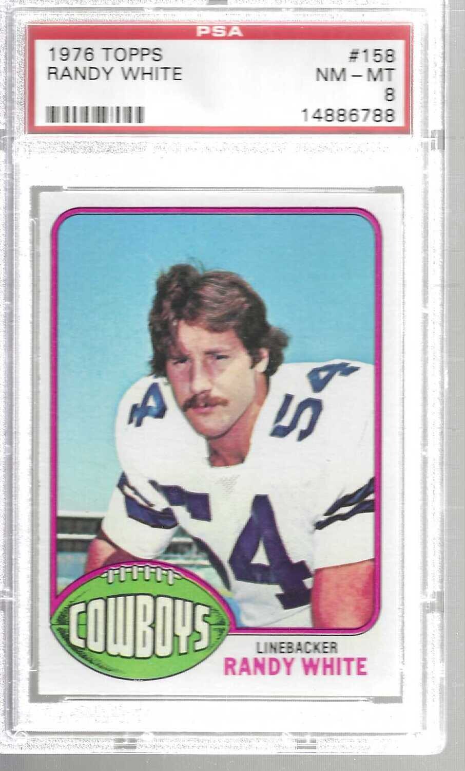 1976 Topps #158 Randy White Rookie PSA 8