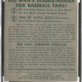 1952 Red Man Tobacco #AL-23 Ted Williams SGC 3