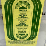 Janis Joplin Authentic Vintage Promotional Flier 1969 Fillmore East Concert