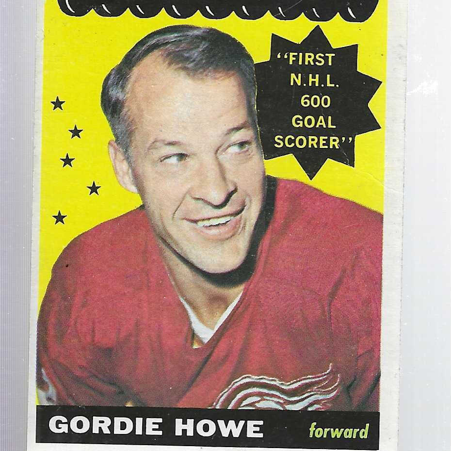 1965/66 Topps #122 Gordie Howe 600 Goals Ex List $400