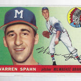 1955 Topps #31 Warren Spahn Ex/Mint List $250