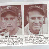 1941 Double Play #67/68 Joe Gordon/Red Ruffing Ex/Mint+