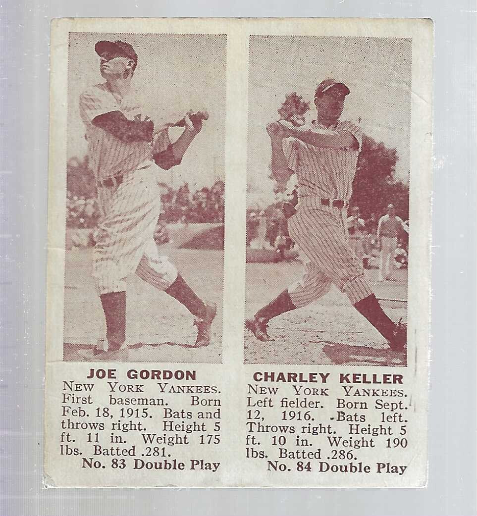 1941 Double Play #83/84 Joe Gordon/Charlie Keller list $150