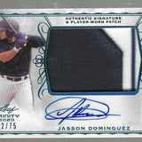 2020 Leaf Trinity Jasson Dominguez Patch autograph rookie #'d75
