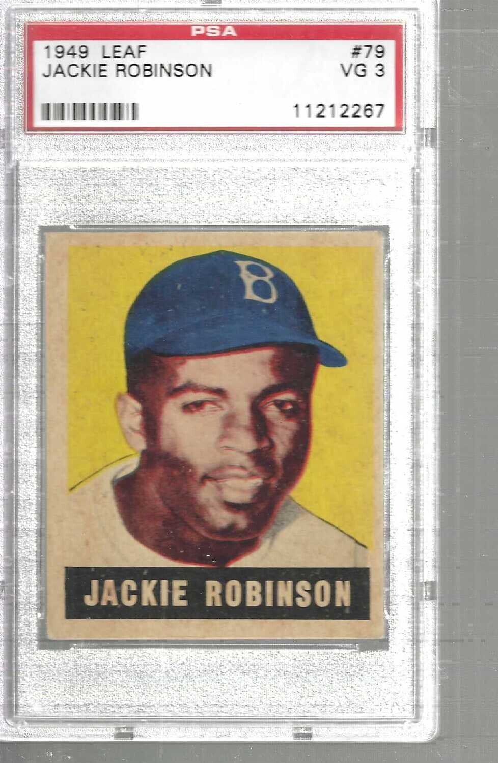 1949 Leaf #79 Jackie Robinson rookie PSA 3 Much Nicer