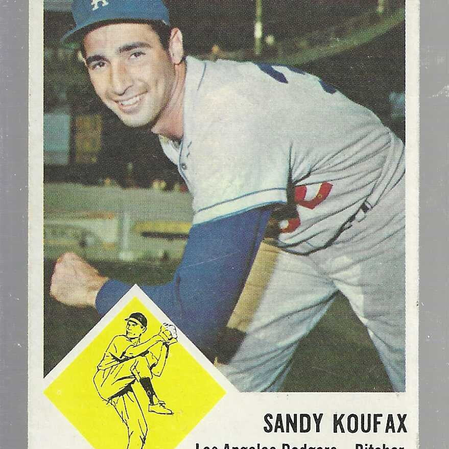 1963 Fleer #42 Sandy Koufax list $300