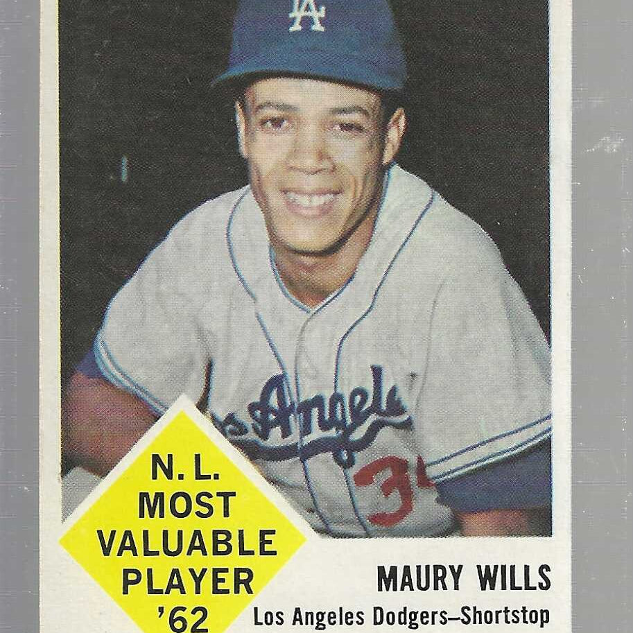 1963 Fleer #43 Maury Wills rookie list $120