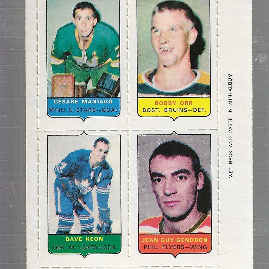 1969/70 Opeechee 4 in 1 Bobby Orr Ex/Mint