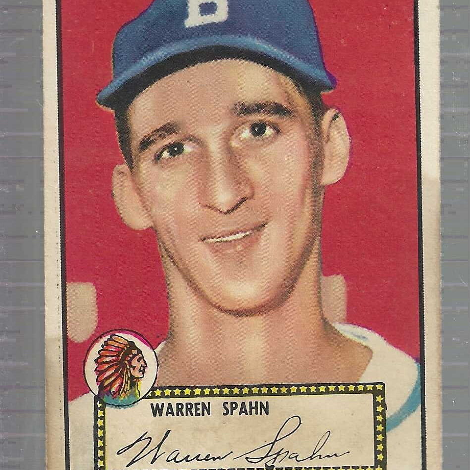 1952 Topps #33 Warren Spahn VG List $300