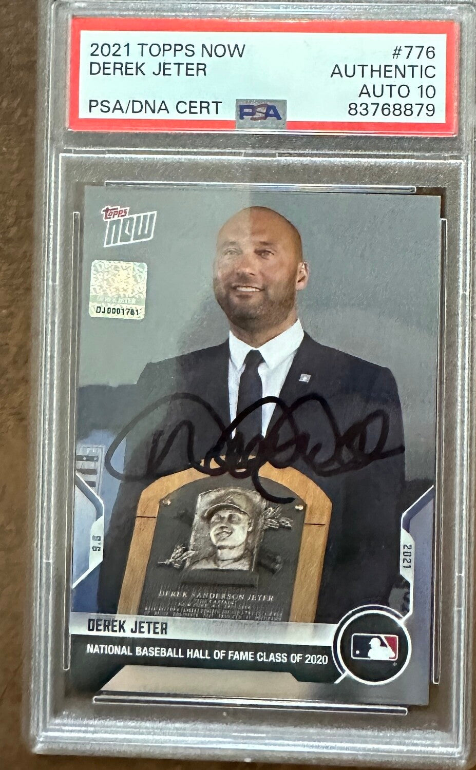2021 Topps Now Derek Jeter autographed Hall of Fame card PSA 10