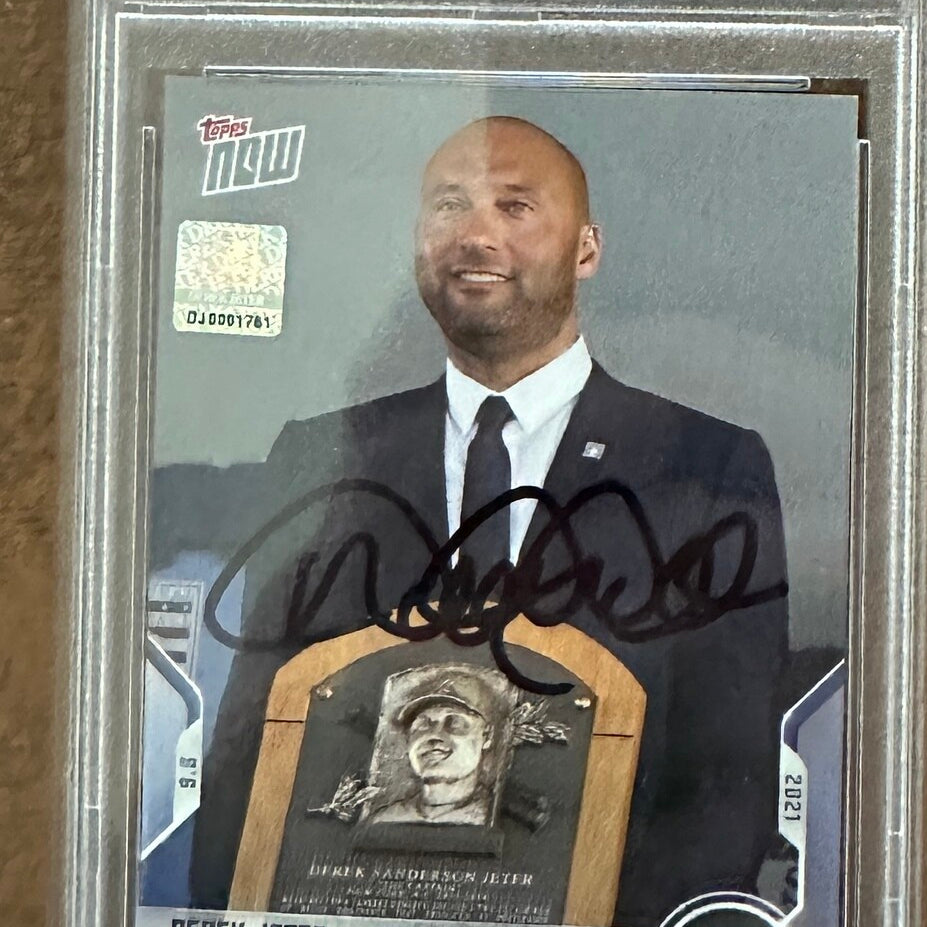 2021 Topps Now Derek Jeter autographed Hall of Fame card PSA 10
