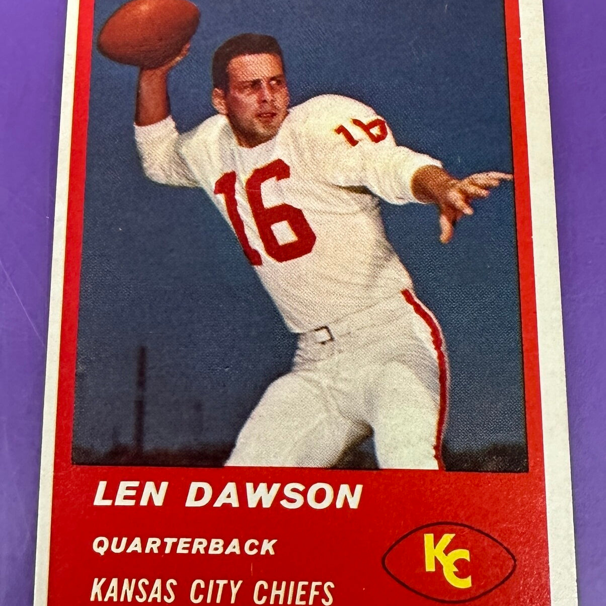 1963 Fleer #47 Len Dawson rookie Ex/Mint