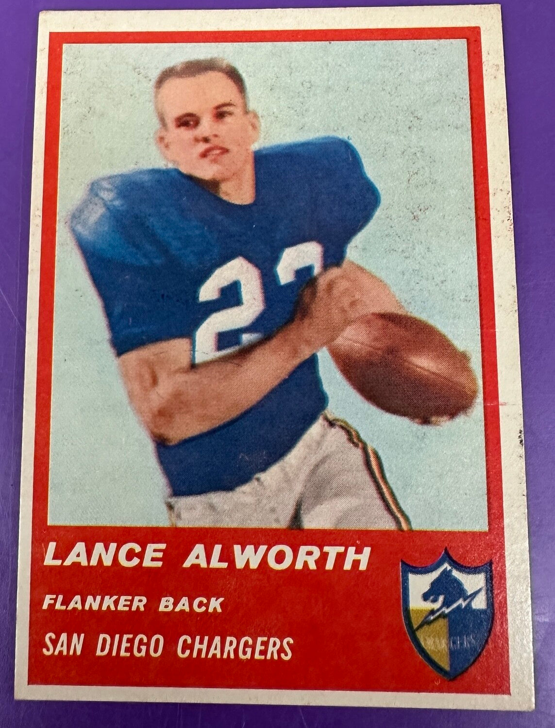 1963 Fleer #72 Lance Alworth rookie Ex+