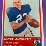 1963 Fleer #72 Lance Alworth rookie Ex+