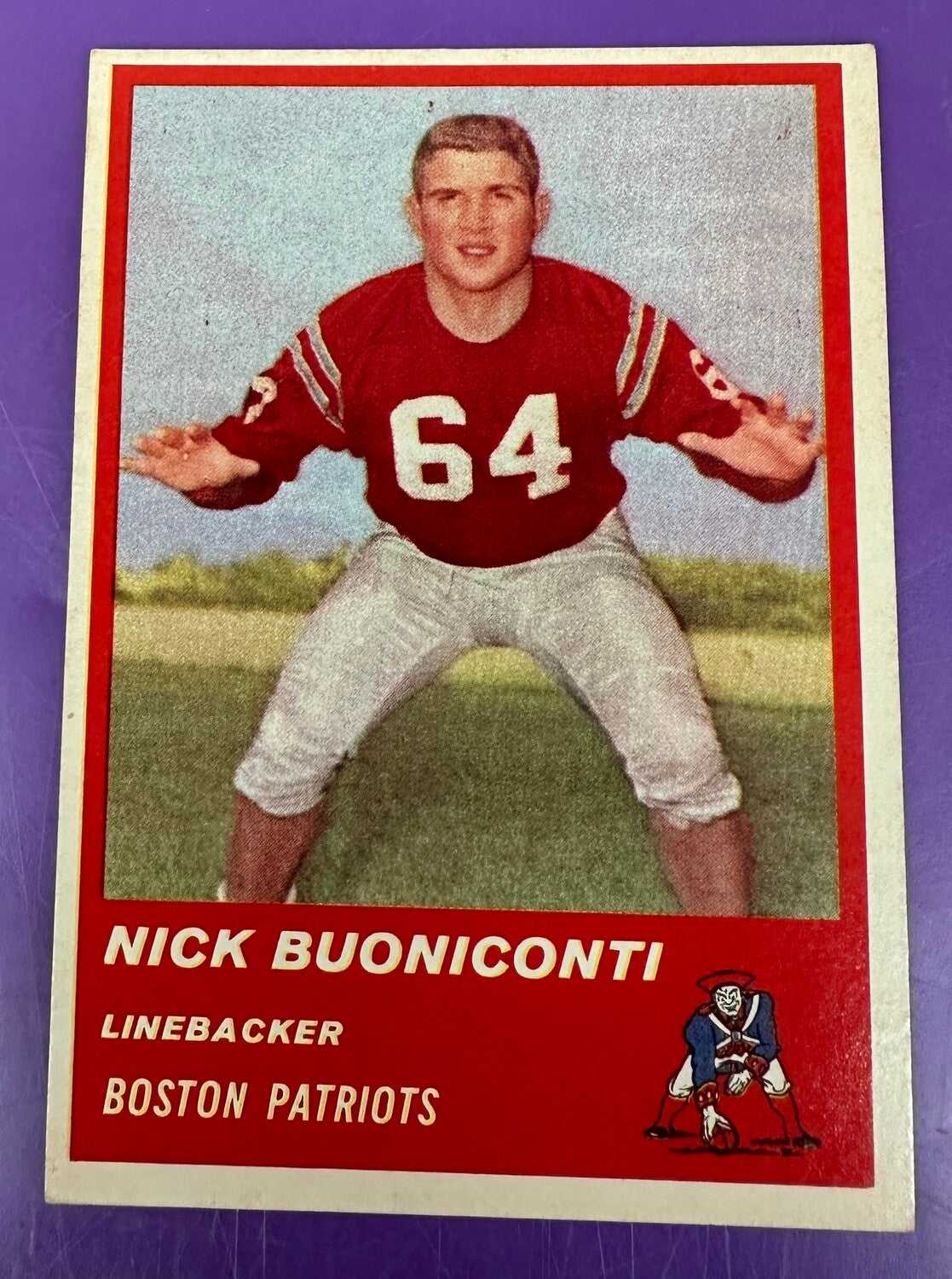 1963 Fleer #10 Nick Buoniconti rookie Ex/Mint