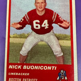 1963 Fleer #10 Nick Buoniconti rookie Ex/Mint