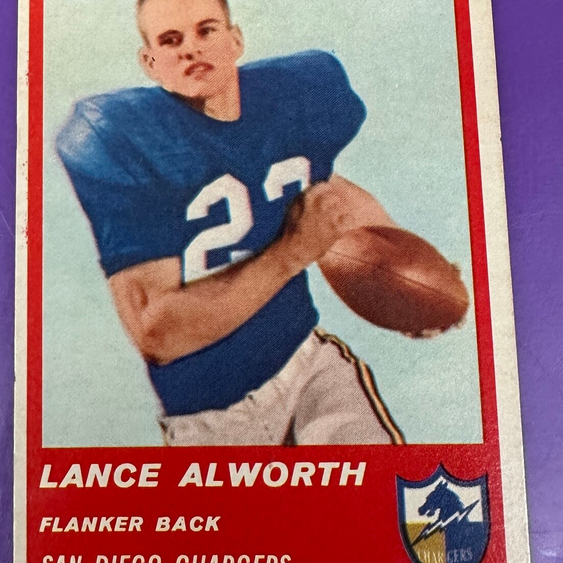 1963 Fleer #72 Lance Alworth rookie Ex/Mint