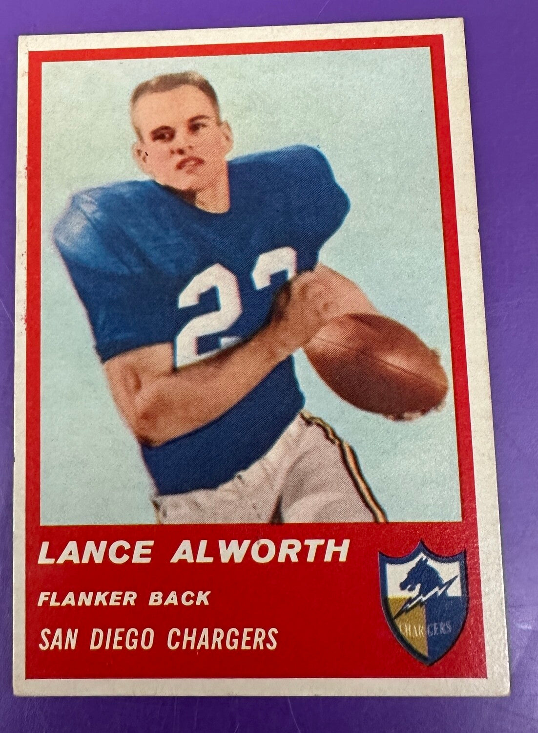 1963 Fleer #72 Lance Alworth rookie Ex/Mint