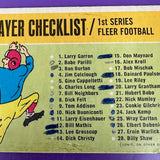 1963 Fleer Checklist Marked list $350