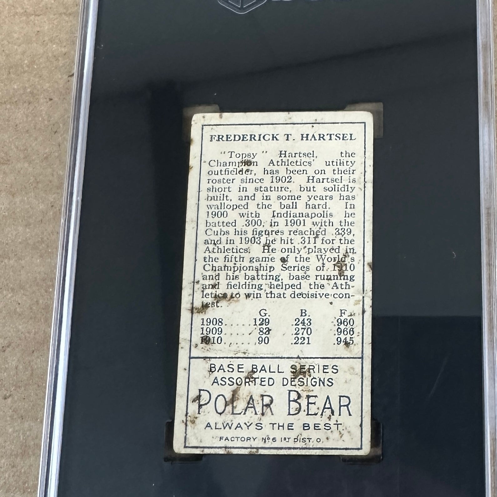 1911 T-205 Polar Bear Topsy Hartsel SGC 1