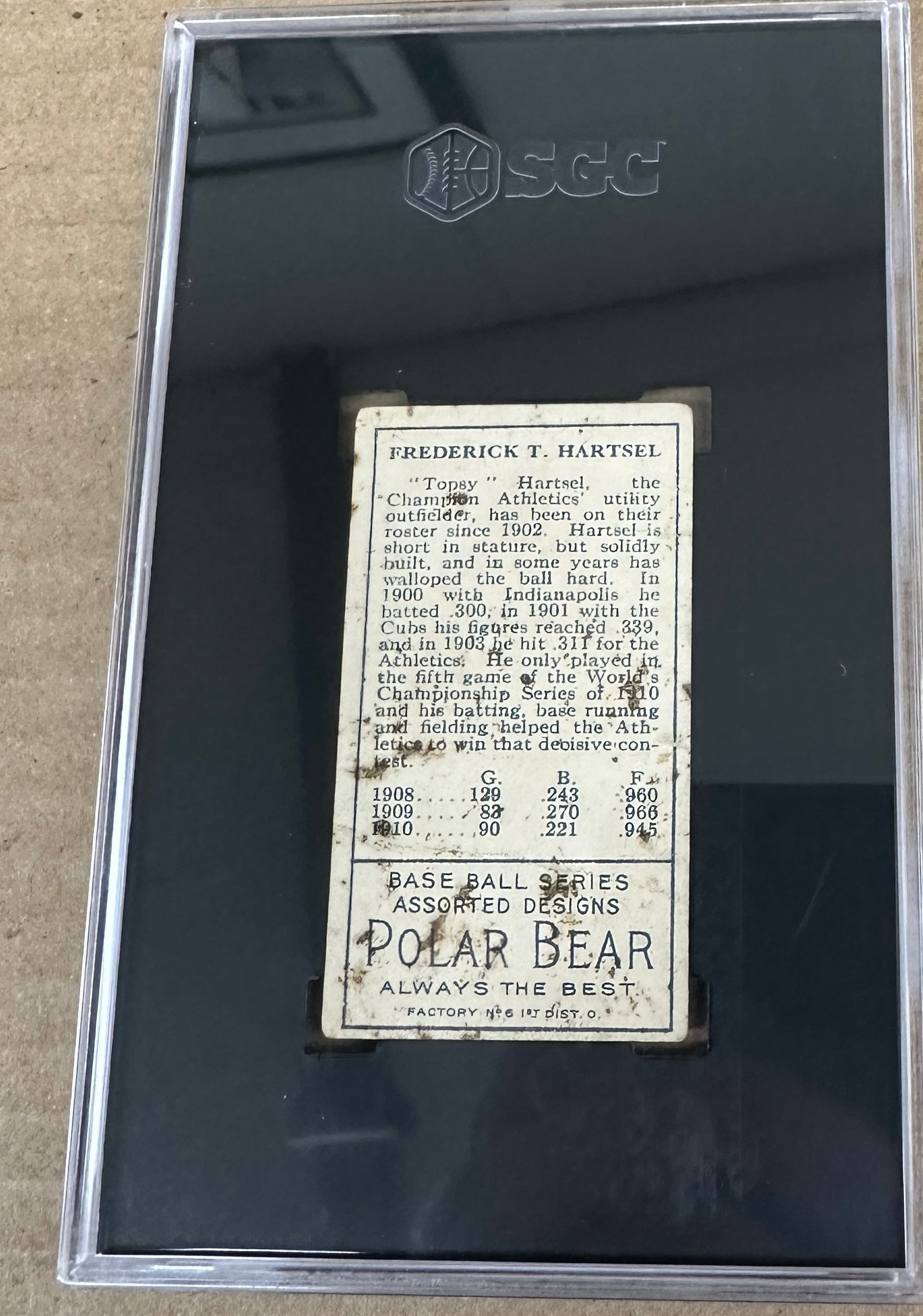 1911 T-205 Polar Bear Topsy Hartsel SGC 1