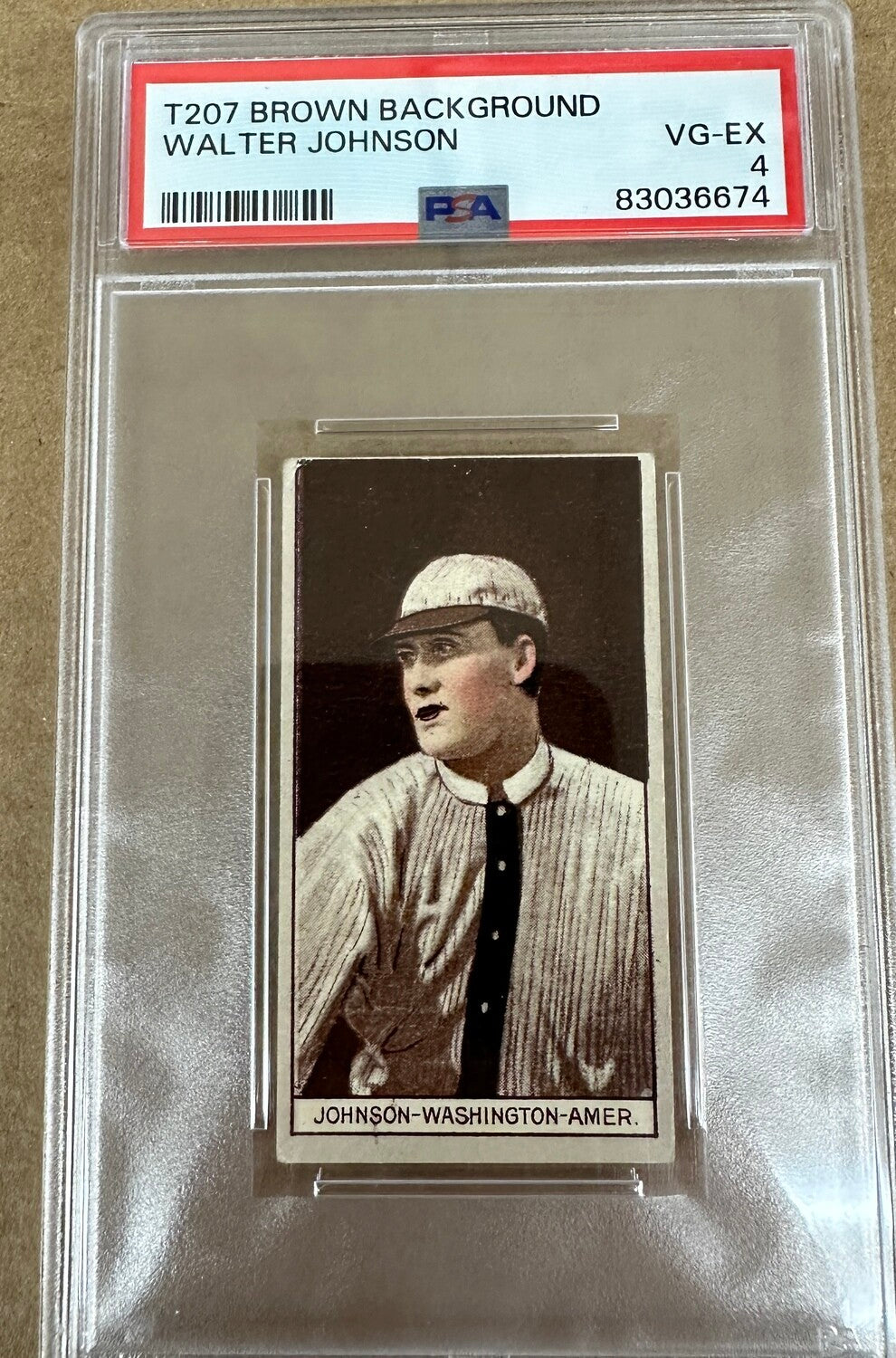 1912 T207 Walter Johnson PSA 4