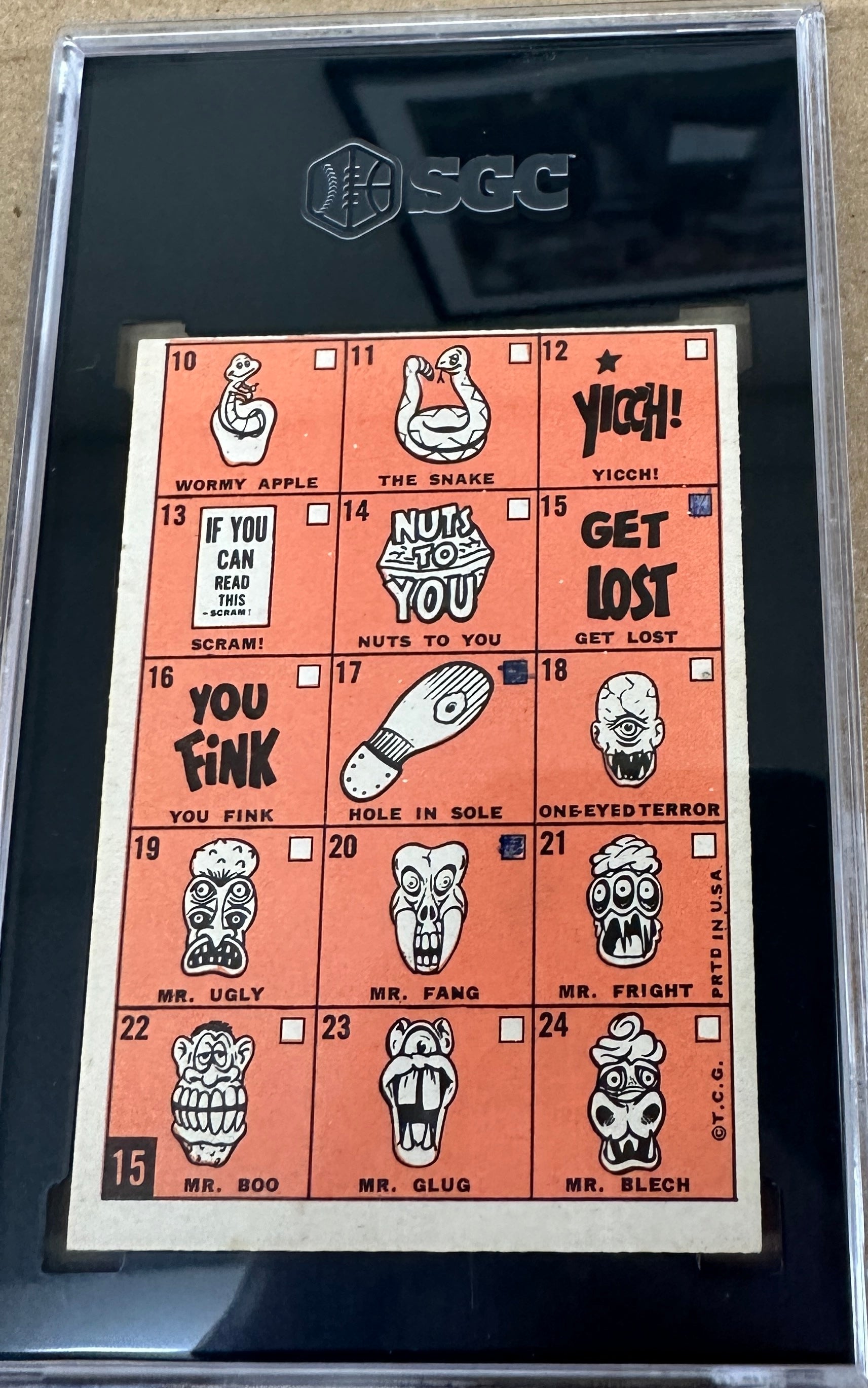 1966 Topps #15 Funny Ring Checklist Marked SGC 1.5