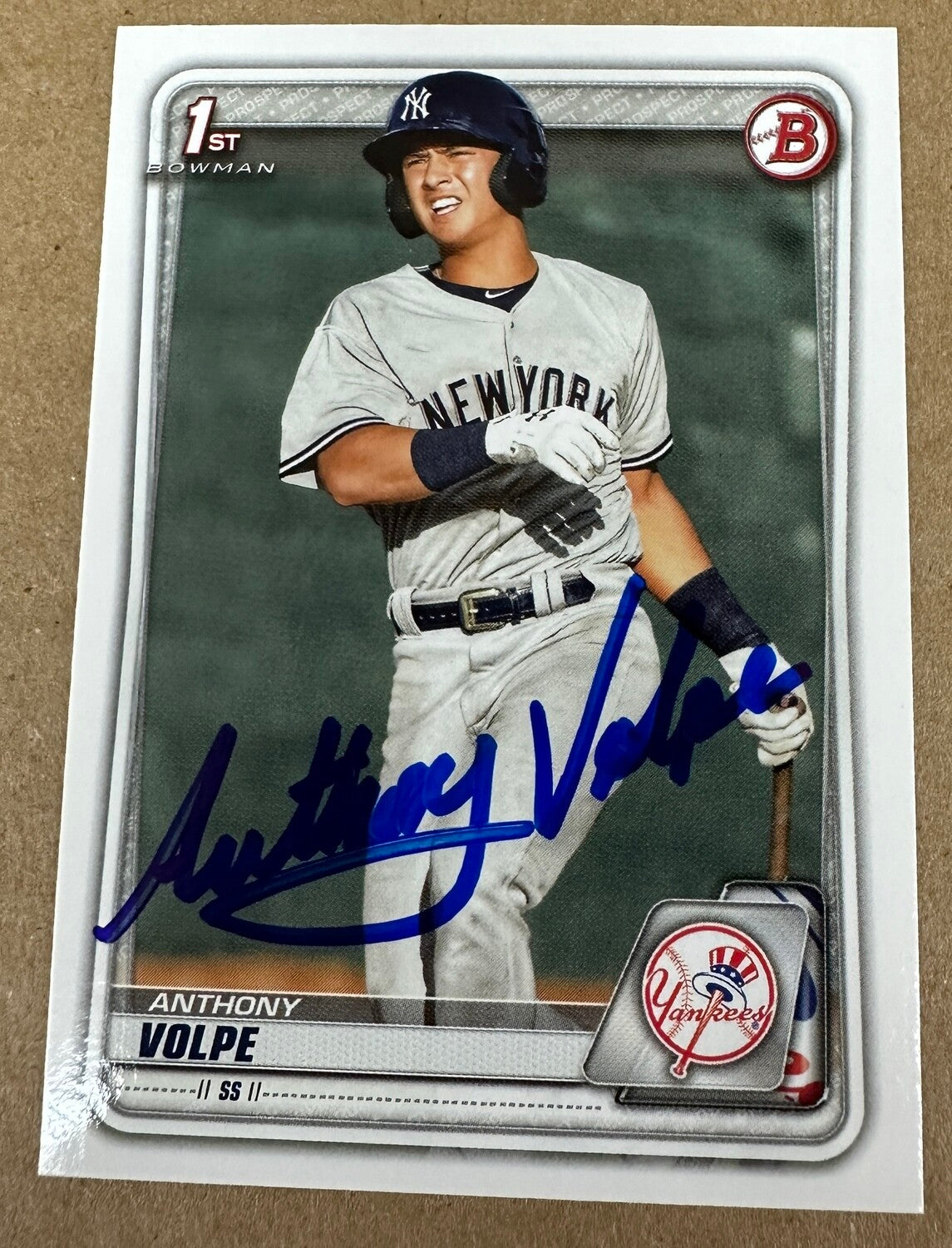 2020 Bowman Anthony Volpe rookie Autograph JSA Certified