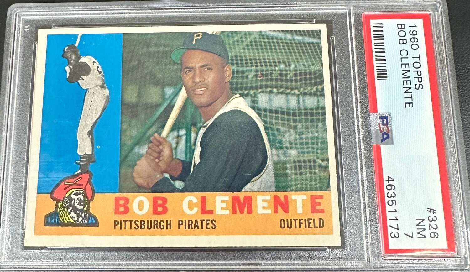 1960 Topps #326 Roberto Clemente PSA 7