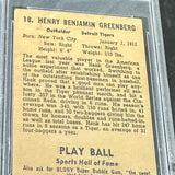 1941 Play Ball #18 Hank Greenberg PSA 2