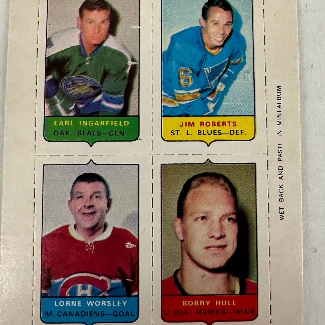 1969 Opeechee 4 in 1 Bobby Hull Ex/Mint