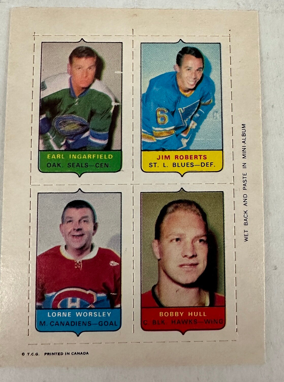 1969 Opeechee 4 in 1 Bobby Hull Ex/Mint