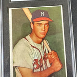 1954 Bowman #64 Eddie Mathews SGC 5