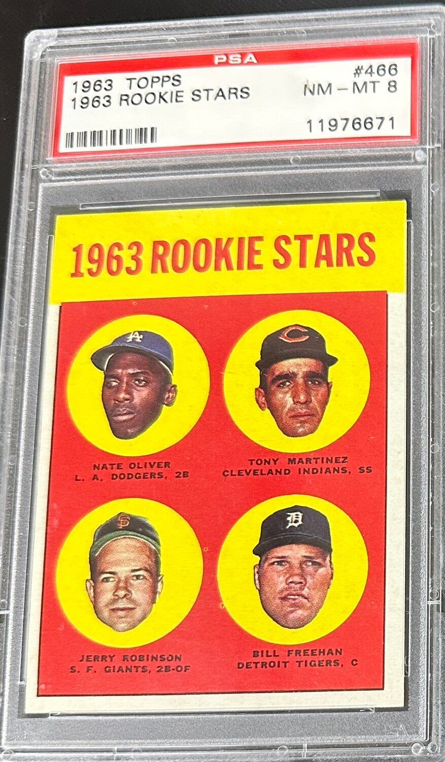 1963 Topps #466 Bill Freehan rookie PSA 8