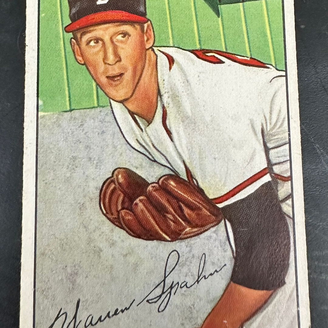 1952 Bowman #156 Warren Spahn VG