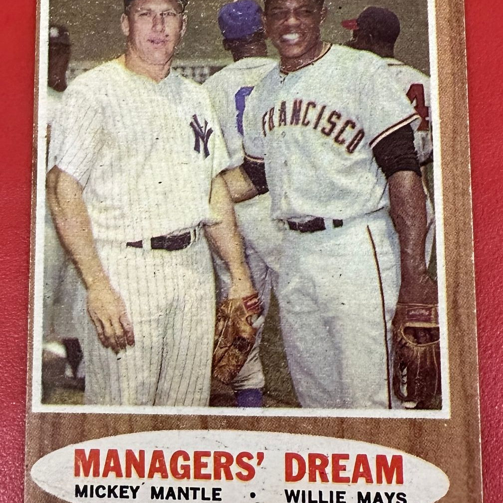 1962 Topps #18 Managers Dream Mantle/Mays VG List $500
