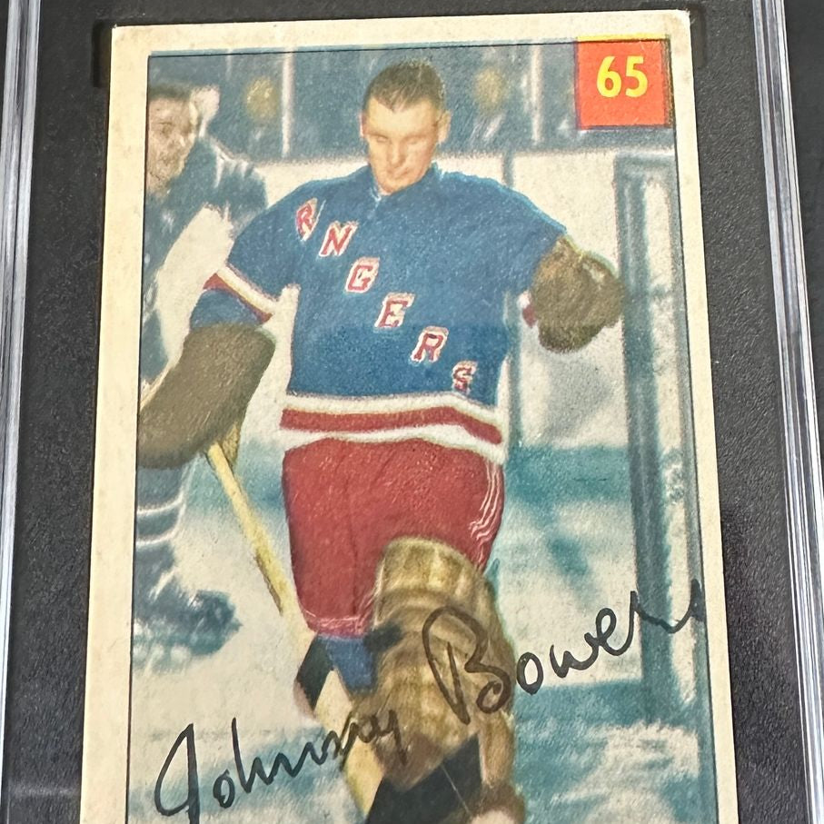 1954 Parkhurst #635 Johnny Bower rookie SGC Graded 3