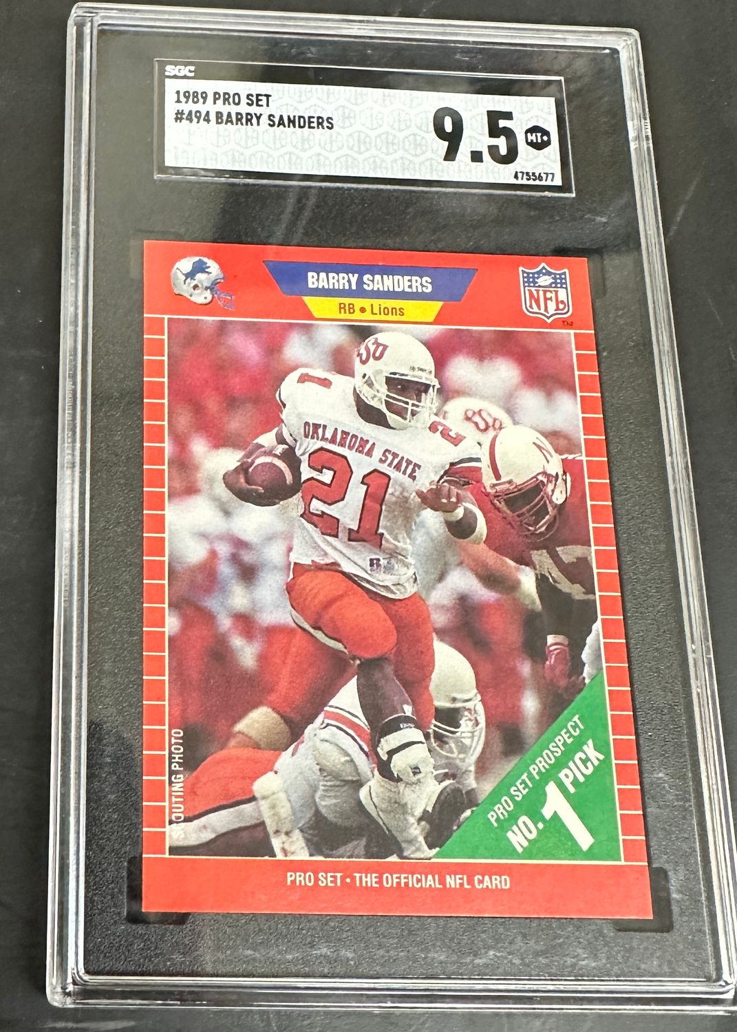 1989 Pro Set Barry Sanders rookie SGC 9.5