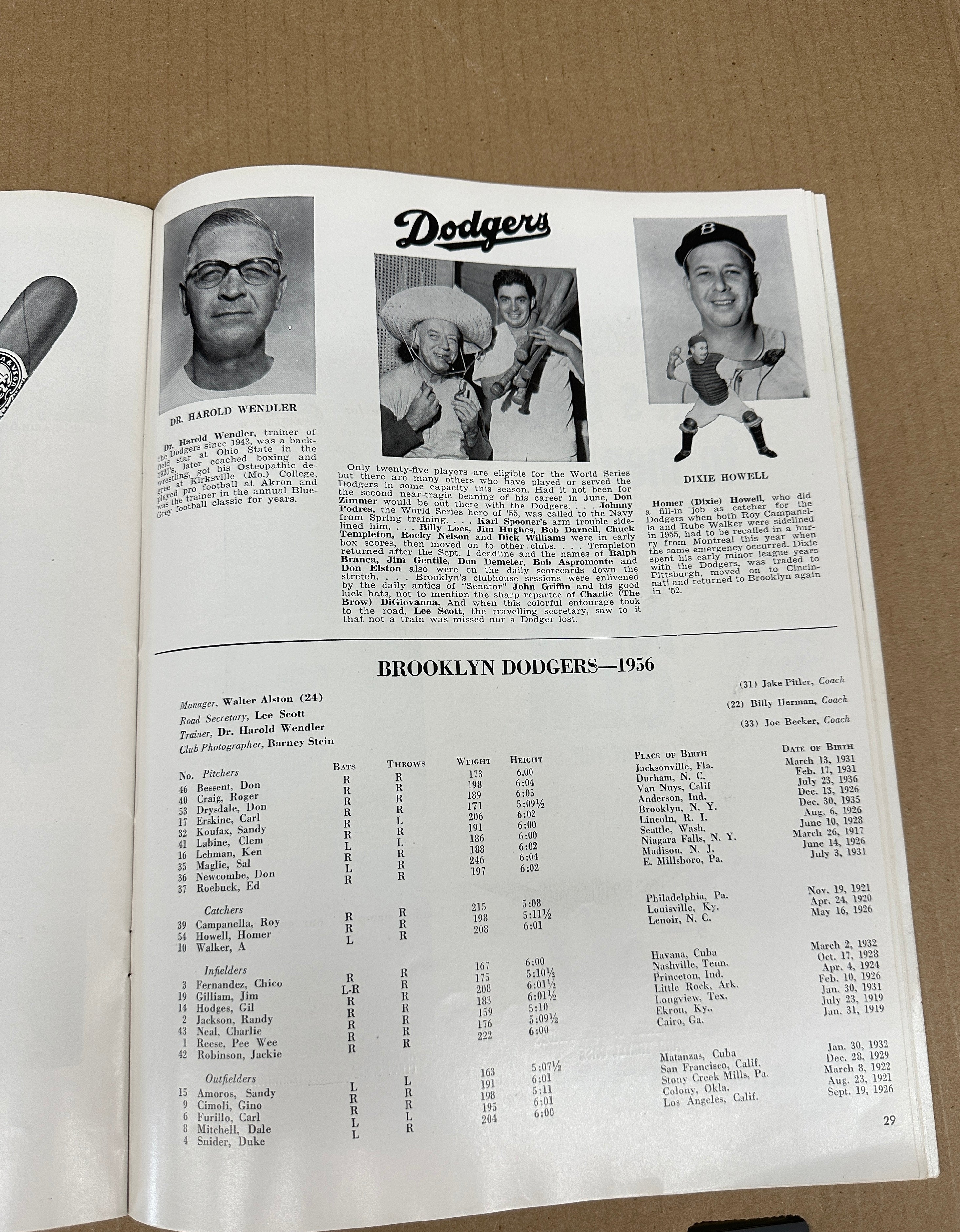 1956 NY Yankees World Series Program Don Larsen Perfect Game Scored