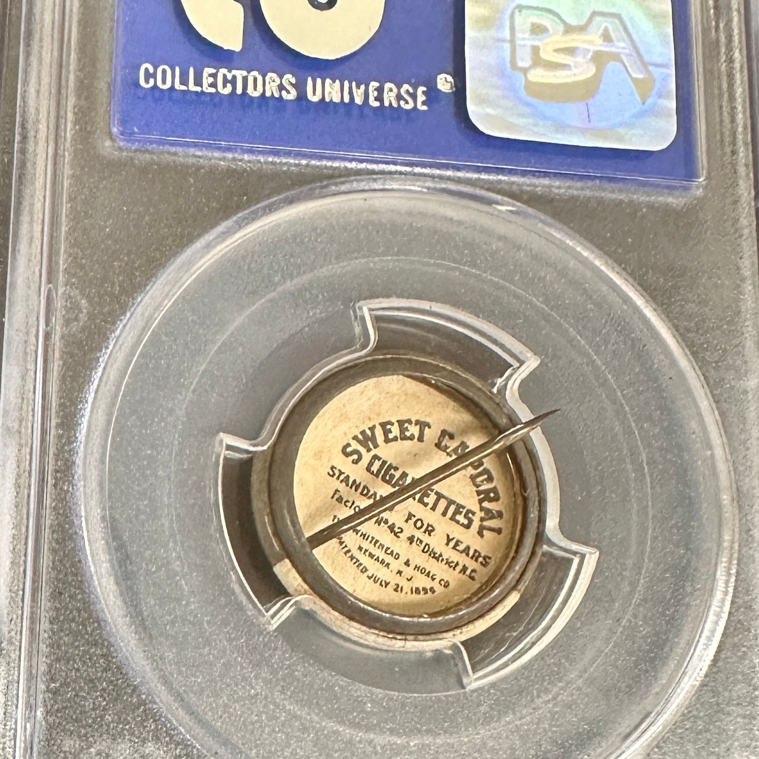 1910-12 Sweet Caporal Pins Christy Mathewson Large Letters PSA 6