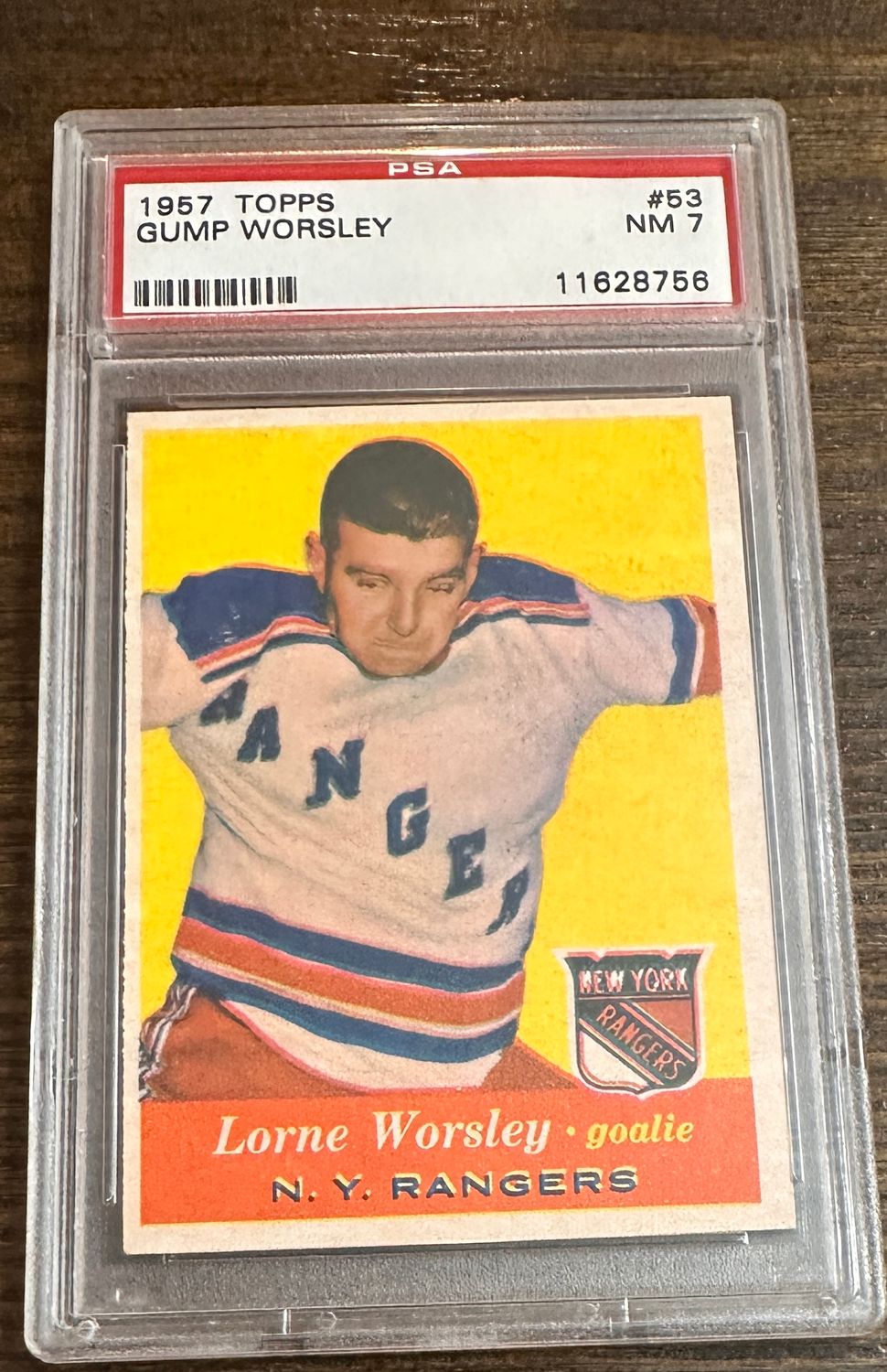 1957 Topps #53 Gump Worsley PSA 7