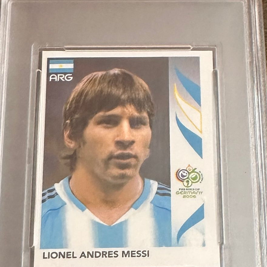 2006 Panini World Cup Lionel Messi Germany Sticker PSA 6