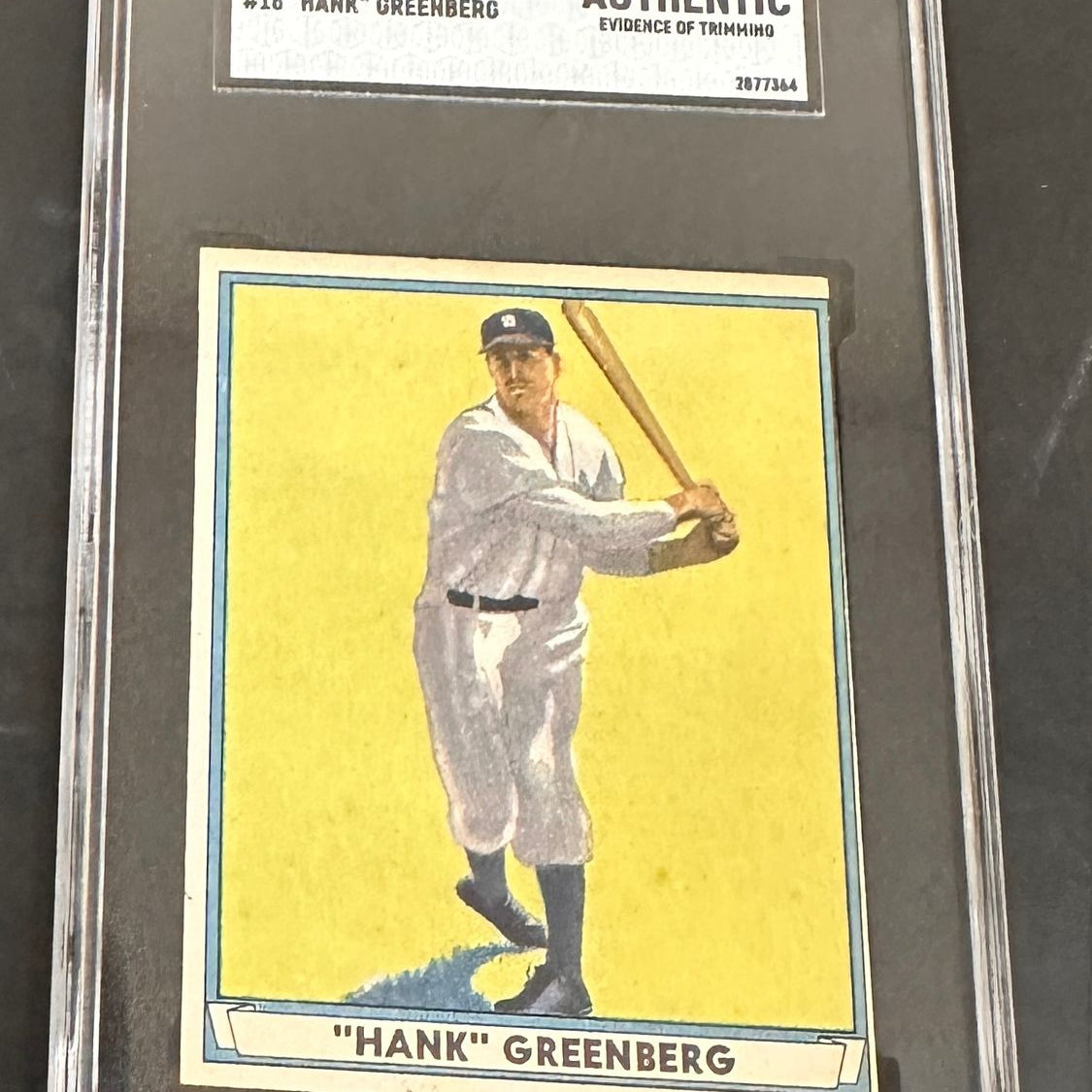 1941 Playball #18 Hank Greenberg SGC Authentic