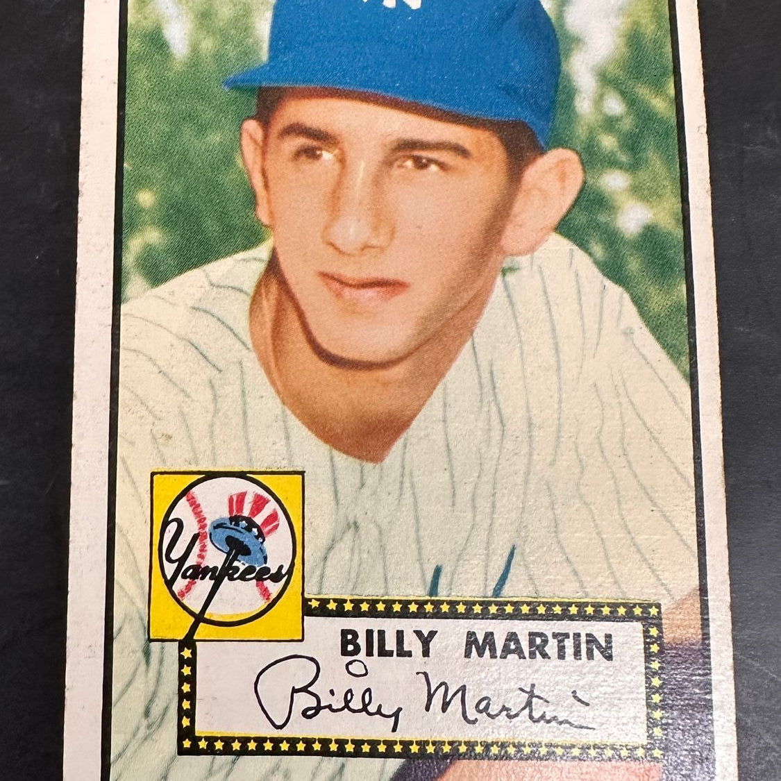 1952 Topps #175 Billy Martin rookie list $500 Ex+