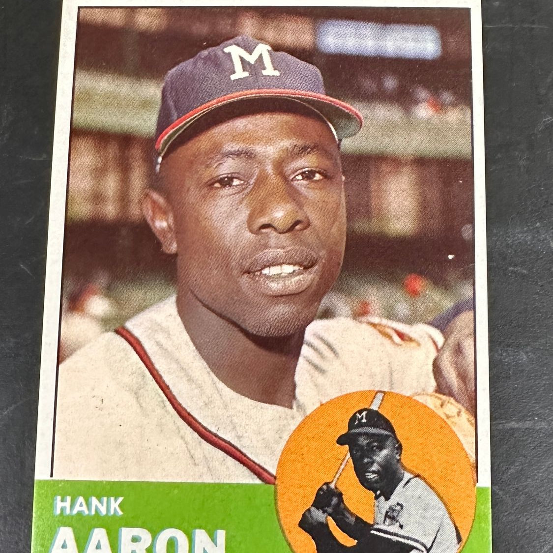 1963 Topps #390 Hank Aaron Ex/Mint