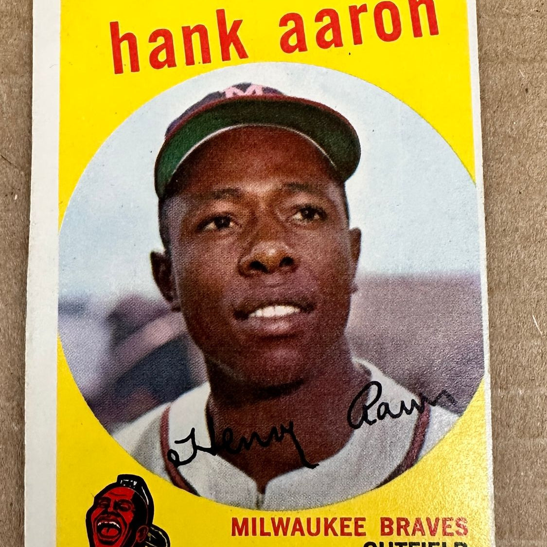 1959 Topps #380 Hank Aaron Ex List $500