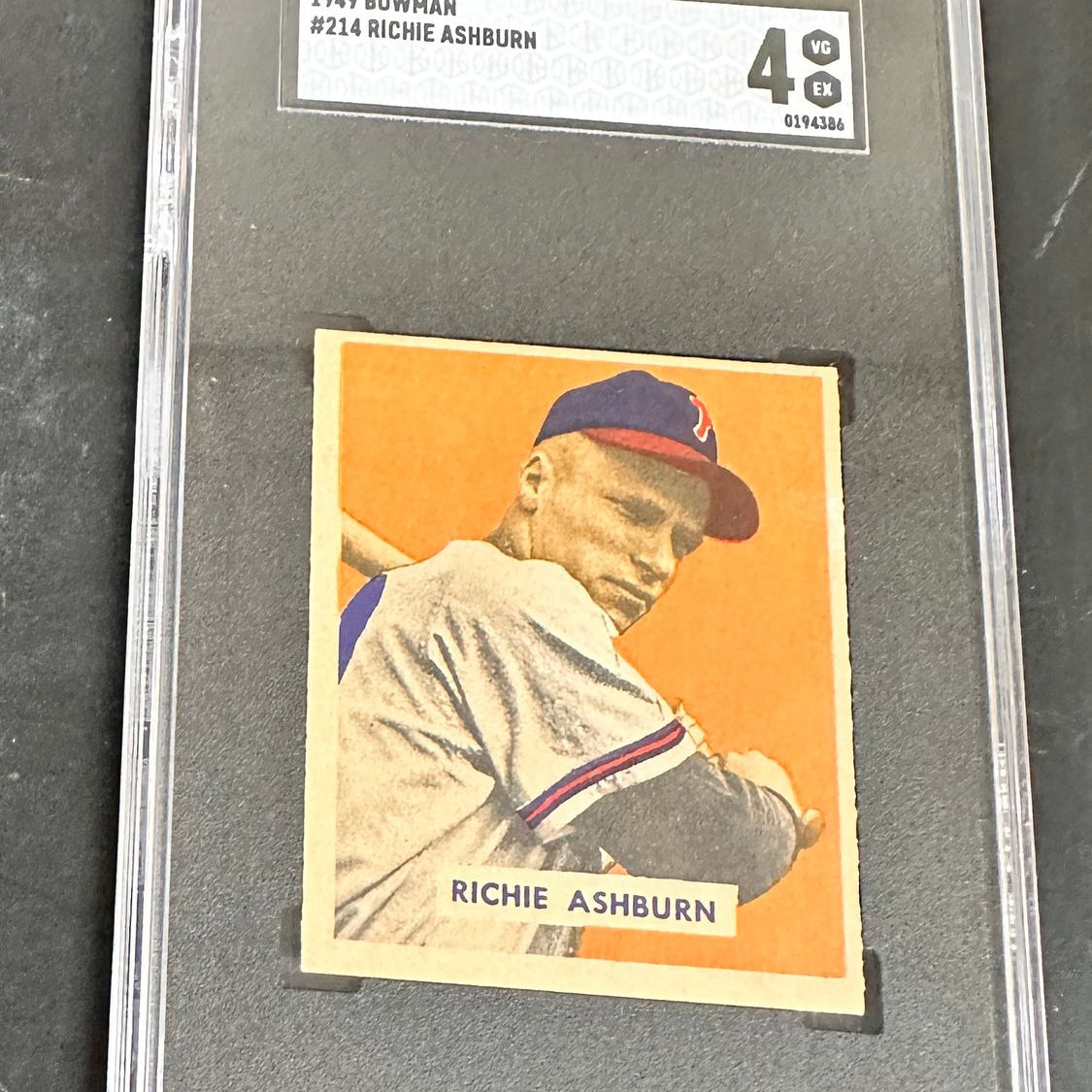 1949 Bowman #214 Richie Ashburn rookie SGC 4