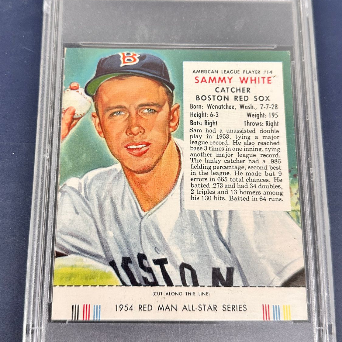 1954 Red Man #AL14 Sammy White PSA 5